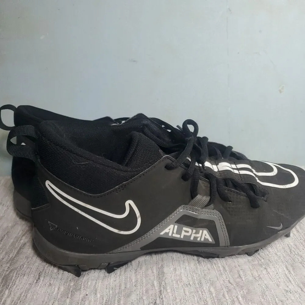 Nike Fast Flex‎ Alpha Mens Football Cleats Sz 11 Black White CV0582-010